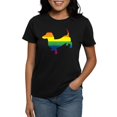thumbnail image 1 of CafePress - Gay Pride Doxie W Outline T Shirt - Women's Traditional Fit Dark T-Shirt, 1 of 4