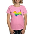 thumbnail image 1 of CafePress - Gay Pride Doxie W Outline T Shirt - Women's Traditional Fit Dark T-Shirt, 1 of 4