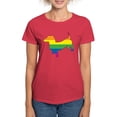 thumbnail image 1 of CafePress - Gay Pride Doxie W Outline T Shirt - Women's Traditional Fit Dark T-Shirt, 1 of 4