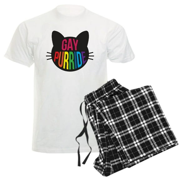 CafePress - Gay Purride Men's Light Pajamas - Men's Light Loose Fit Cotton Pajama Set