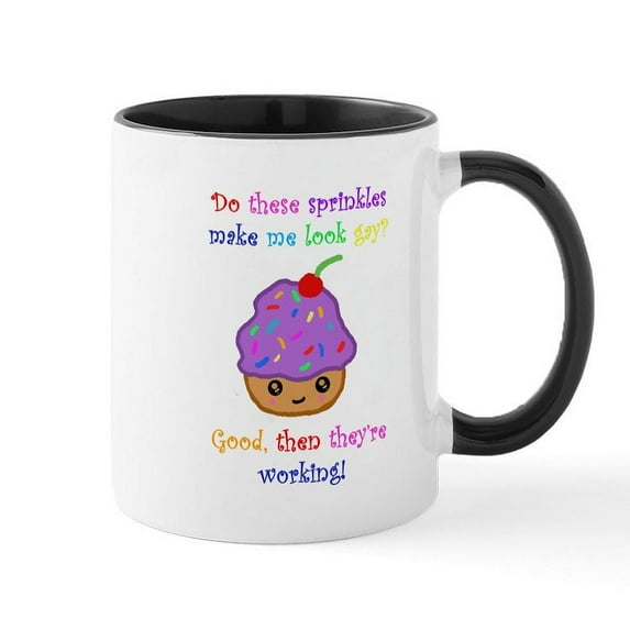CafePress - Gay Sprinkles Mug - 11 oz Ceramic Mug - Novelty Coffee Tea Cup