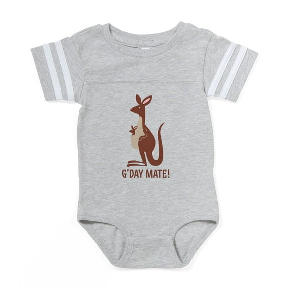 CafePress - Gday Mate Kangaroo - Cute Infant Baby Football Bodysuit