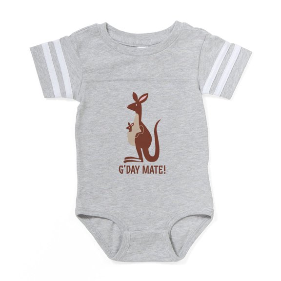 CafePress - Gday Mate Kangaroo - Cute Infant Baby Football Bodysuit
