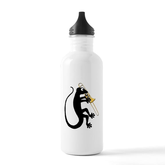 CafePress - Gecko Trombone Stainless Water Bottle 1 - Stainless Steel Water Bottle, Sports Bottle, 1.0L