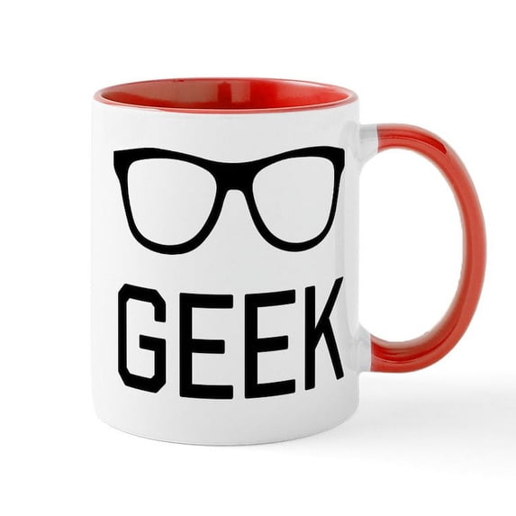 CafePress - Geek Glasses - 11 oz Ceramic Mug - Novelty Coffee Tea Cup