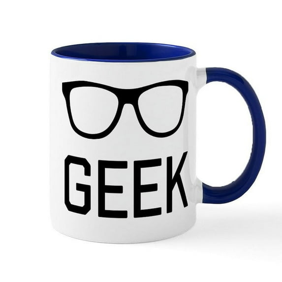 CafePress - Geek Glasses - 11 oz Ceramic Mug - Novelty Coffee Tea Cup