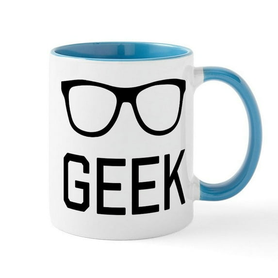 CafePress - Geek Glasses - 11 oz Ceramic Mug - Novelty Coffee Tea Cup