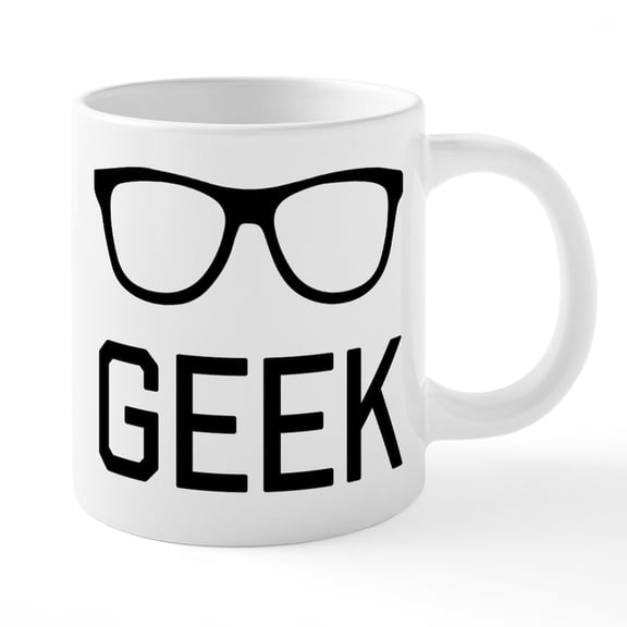 CafePress - Geek Glasses - 20 Oz White Ceramic Mega Mug