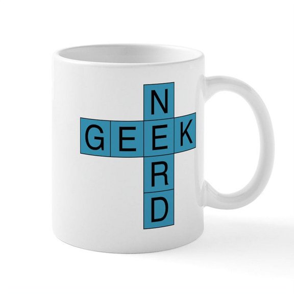 CafePress - Geek Nerd Crosswords - 11 oz Ceramic Mug - Novelty Coffee Tea Cup