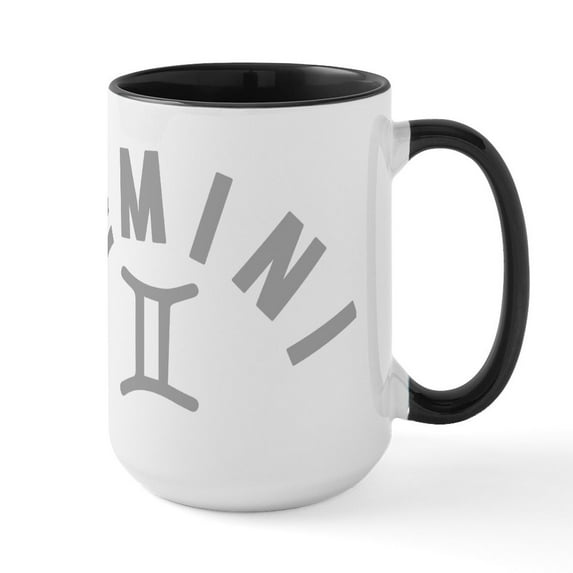 CafePress - Gemini - 15 oz Ceramic Large White Novelty Mug