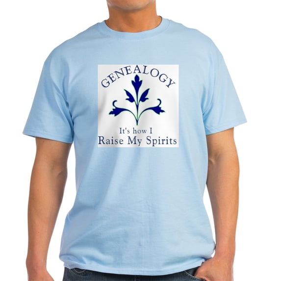 CafePress - Genealogy Raise Spirits Light T Shirt - Men's Classic Graphic T-Shirt