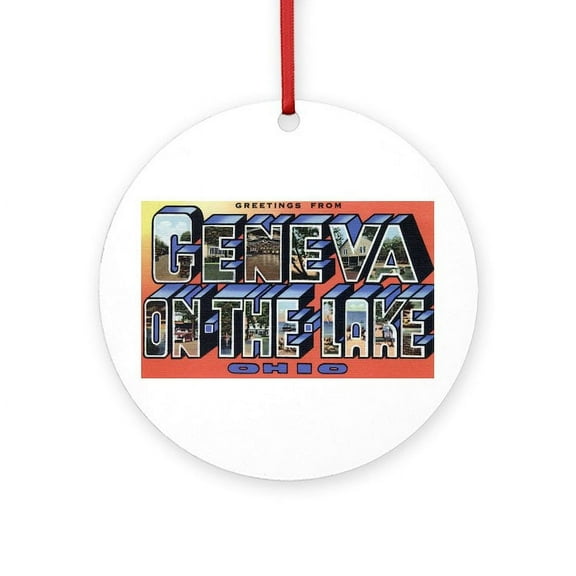 CafePress - Geneva On The Lake - Round Wood Ornament 4"