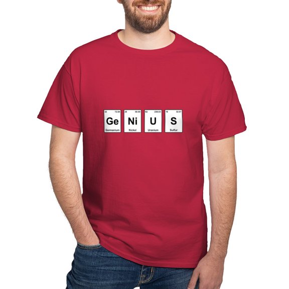 CafePress - Genius Periodic Table Dark T Shirt - Men's Classic Graphic Cotton T-Shirt