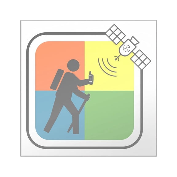 CafePress - Geocache Man Square Sticker 3 X 3 - Square Sticker 3" x 3"