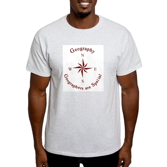CafePress - Geographers Are Spatial Ash Grey T Shirt - Men's Classic Graphic T-Shirt