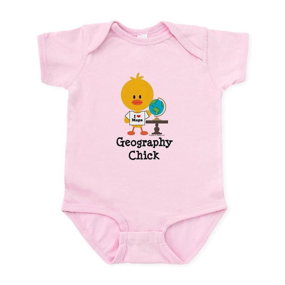 CafePress - Geography Chick Infant Bodysuit - Baby Light Bodysuit, Size Newborn - 24 Months