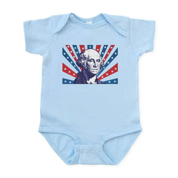 CafePress - George Washington Body Suit - Baby Light Bodysuit, Size Newborn - 24 Months