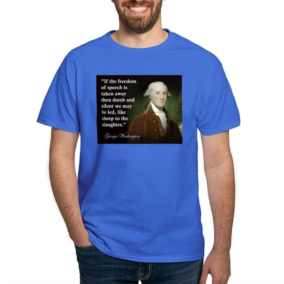 CafePress - George Washington Freedom Of Dark T Shirt - Men's Classic Graphic Cotton T-Shirt