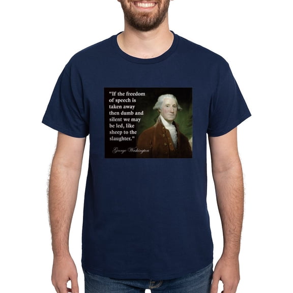 CafePress - George Washington Freedom Of Dark T Shirt - Men's Classic Graphic Cotton T-Shirt
