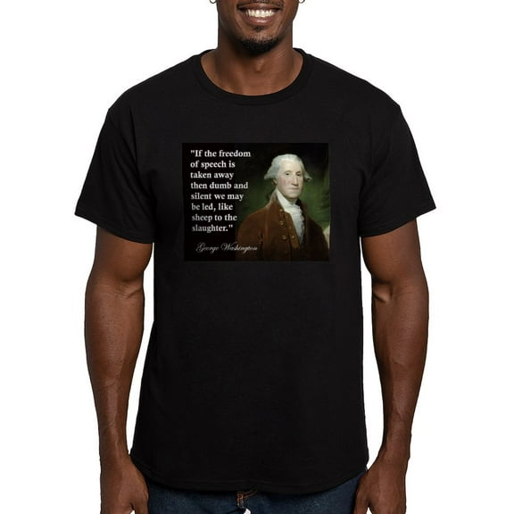 CafePress - George Washington Freedom Of Men's Fitted T Shirt - Men's Fitted T-Shirt