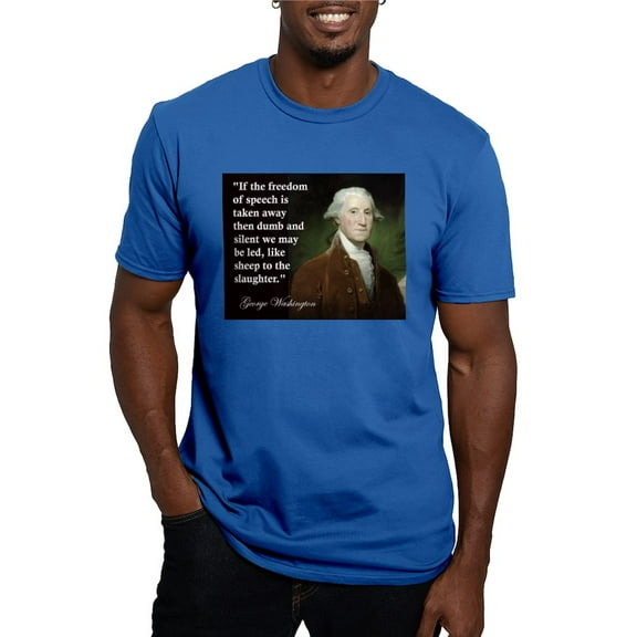 CafePress - George Washington Freedom Of Men's Fitted T Shirt - Men's Fitted T-Shirt