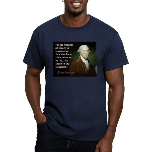 CafePress - George Washington Freedom Of Men's Fitted T Shirt - Men's Fitted T-Shirt