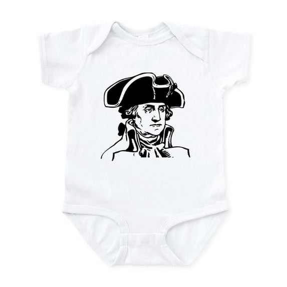 CafePress - George Washington Infant Bodysuit - Baby Light Bodysuit, Size Newborn - 24 Months