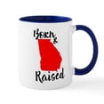 thumbnail image 1 of CafePress - Georgia Born And Raised - 11 oz Ceramic Mug - Novelty Coffee Tea Cup, 1 of 4