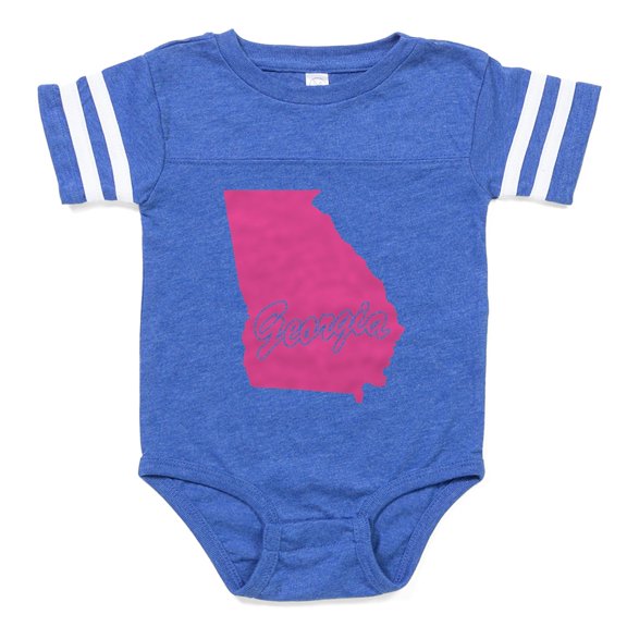CafePress - Georgia - Cute Infant Baby Football Bodysuit