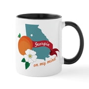 CafePress - Georgia On My Mind Mug - 11 oz Ceramic Mug - Novelty Coffee Tea Cup
