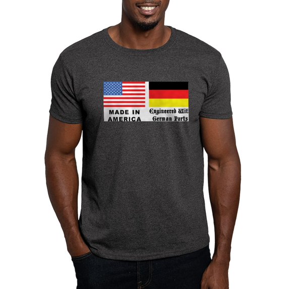 CafePress - German American Ash Grey T Shirt - Men's Classic Graphic Cotton T-Shirt