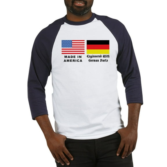 CafePress - German American Baseball Jersey - Cotton Baseball Jersey, 3/4 Raglan Sleeve Shirt