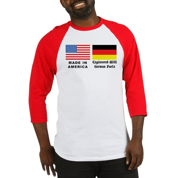 CafePress - German American Baseball Jersey - Cotton Baseball Jersey, 3/4 Raglan Sleeve Shirt
