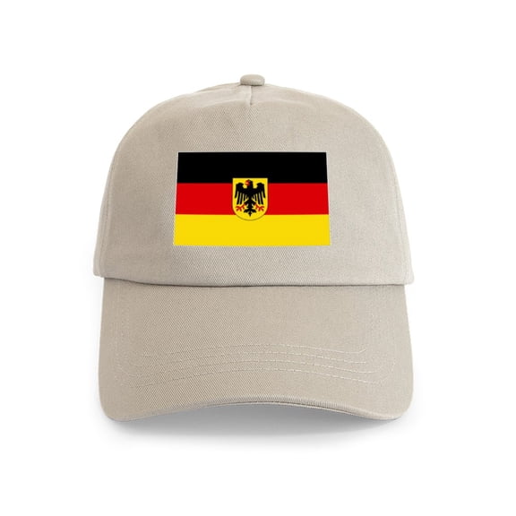 CafePress - German COA Flag Cap - Adjustable 100% Brushed Unisex Casual Cotton Baseball Cap, Beige, 1