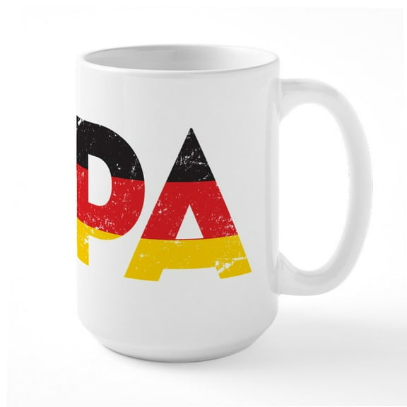 CafePress - German Papa Large Mug - 15 oz Ceramic Large White Novelty Mug