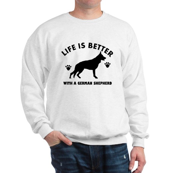 CafePress - German Shepherd Breed Design Sweatshirt - Crew Neck Sweatshirt
