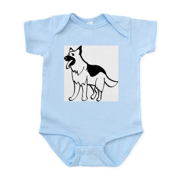 CafePress - German Shepherd Infant Bodysuit - Baby Light Bodysuit, Size Newborn - 24 Months