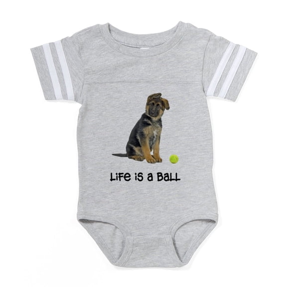 CafePress - German Shepherd Life - Cute Infant Baby Football Bodysuit