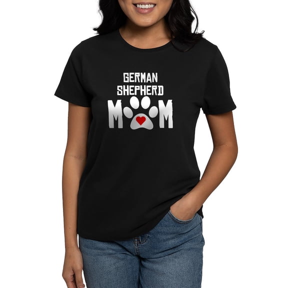 CafePress - German Shepherd Mom T Shirt - Women's Traditional Fit Dark T-Shirt