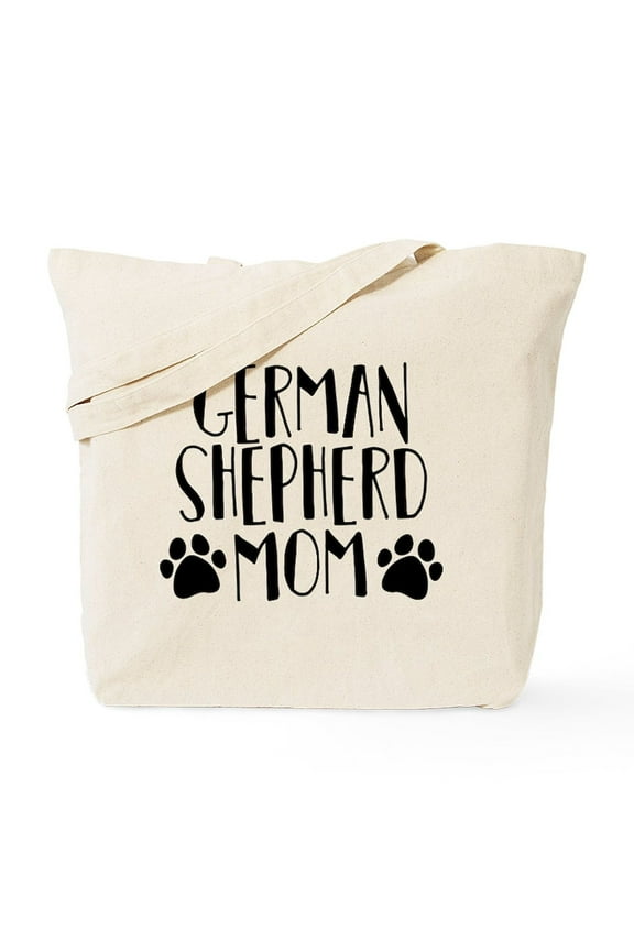 - German Shepherd Mom Tote Bag - Unisex Canvas Tote Bag, Beige, 1-Piece