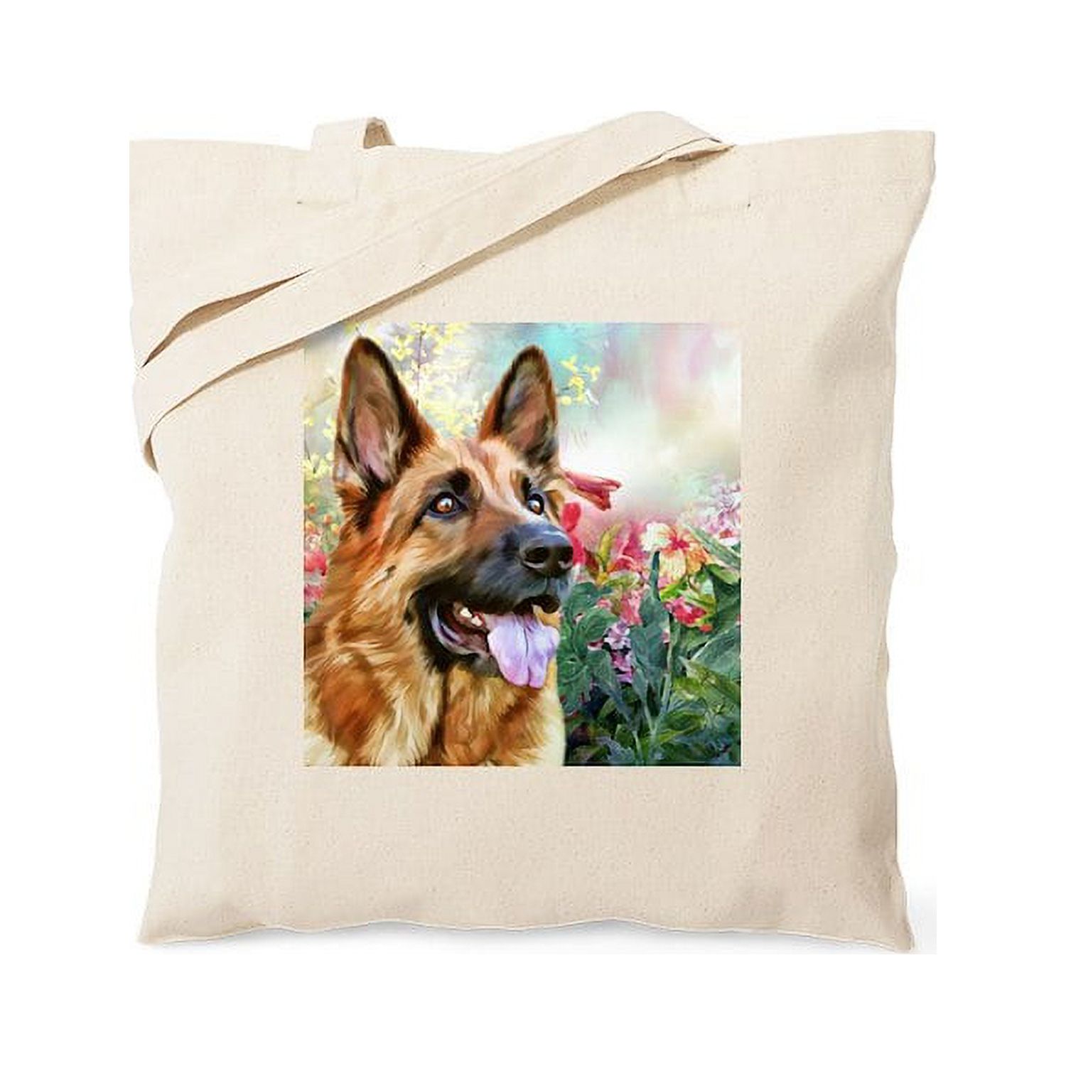 CafePress Property Of German Shepherd Univ. Canvas Tote Bag – Reusable Natural Canvas Shopping Bag, 15x15" Or 15x18x6" - View #4