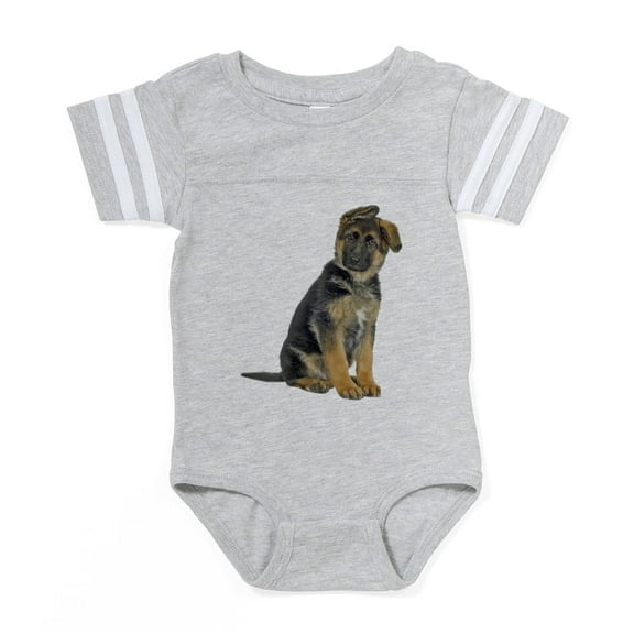 CafePress - German Shepherd Puppy - Cute Infant Baby Football Bodysuit