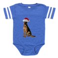 thumbnail image 1 of CafePress - German Shepherd Santa - Cute Infant Baby Football Bodysuit, 1 of 3