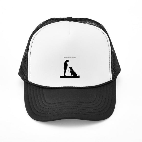 - German Shepherd Silhouette - Adjustable Unisex Printed Trucker Hat with Mesh Back