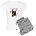 thumbnail image 1 of CafePress - German Shepherd Women's Light Pajamas - Women's Short Sleeve Print T-Shirt and Pants Light Cotton Pajama Set, 1 of 7