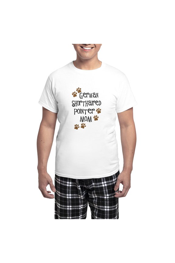 - German Shorthaired Pointer Mo Men's Light Pajamas - Men's Light Loose Fit Cotton Pajama Set
