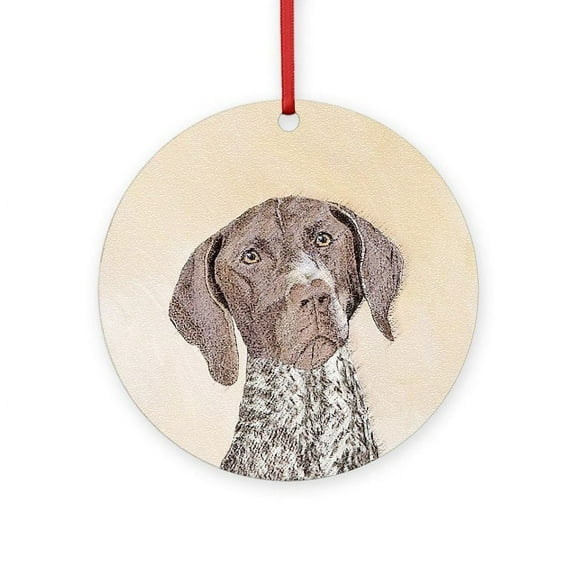 CafePress - German Shorthaired Pointer -  Round Wood Ornament 4"