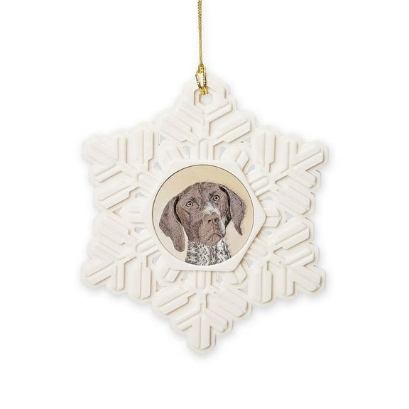 CafePress - German Shorthaired Pointer - Snowflake Ornament