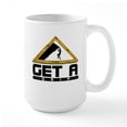 thumbnail image 1 of CafePress - Get A Grip Rock Climbing Large Mug - 15 oz Ceramic Large White Novelty Mug, 1 of 6