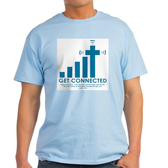 CafePress - Get Connected Ash Grey T Shirt - Men's Classic Graphic T-Shirt